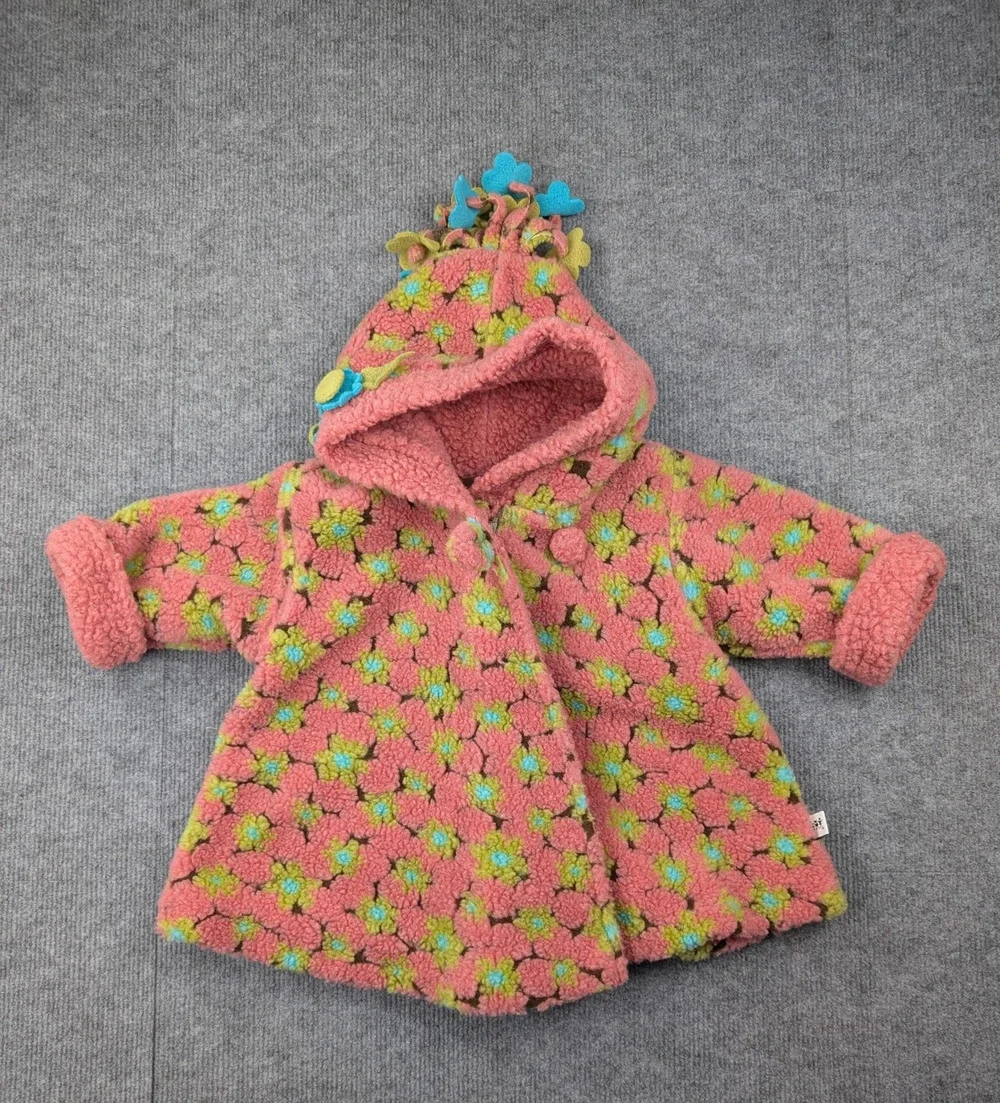 Corky & Company Coat Baby Girls 18M Wool Blend Swing Jacket Retro Avant Garde